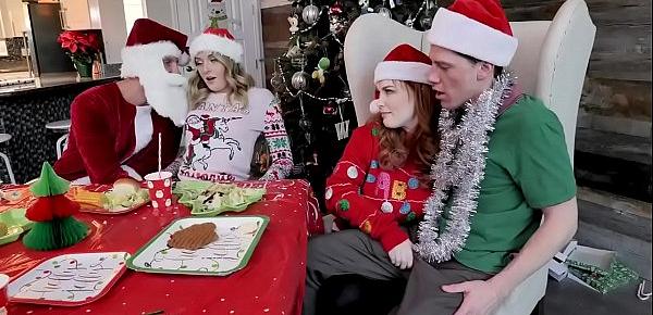  Christmas Family Orgy - Charlotte Sins - FULL SCENE on httpFuckmilyStrokes.com